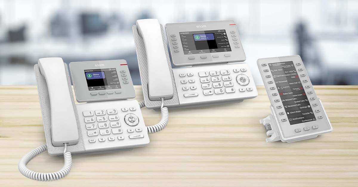 Snom élargit sa série D8xx avec de nouveaux téléphones IP blancs